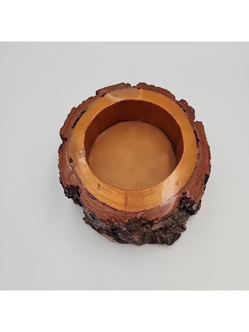 Vintage Small Primitive Hand Carved Oval Wood Bowl Rustic Trinket Cottage 7"